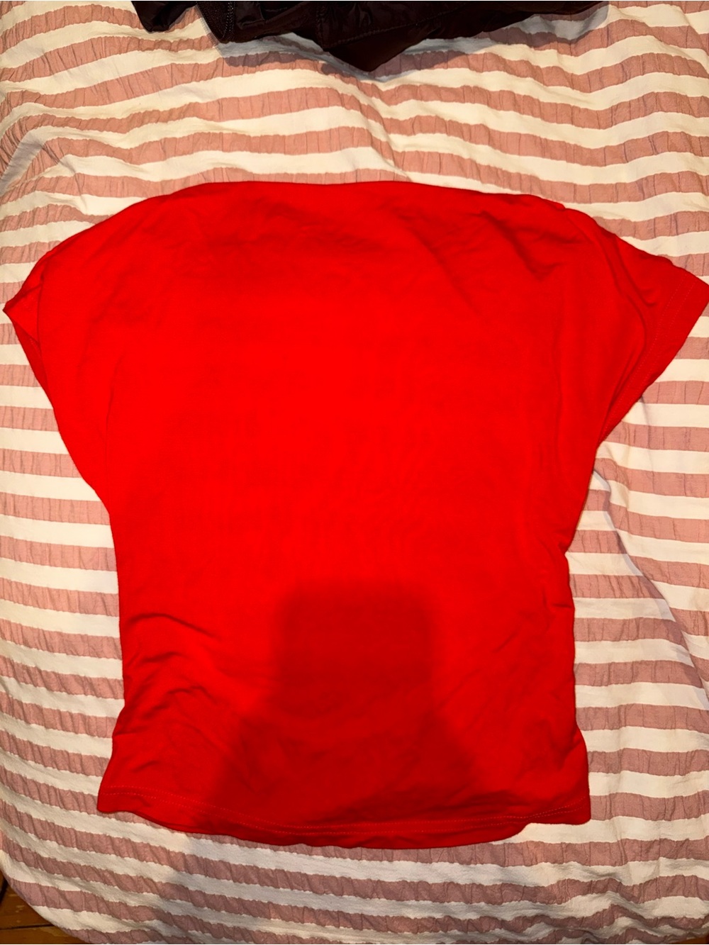 Red backless top